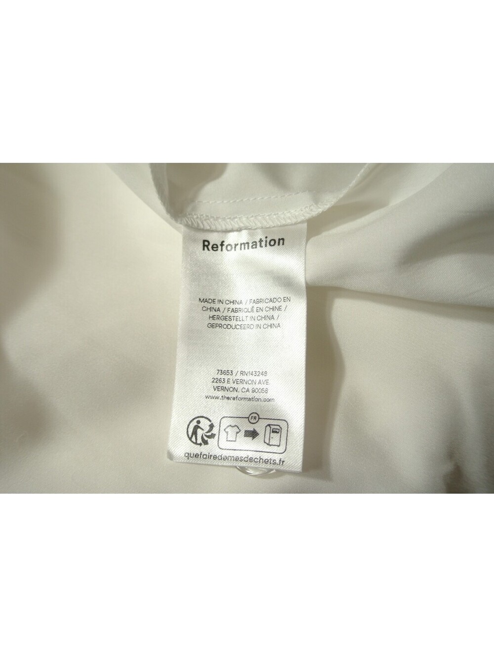 NEW Reformation Shai Sleeveless Minidress in White Sz 12 #MD2327 - Picture 10 of 10